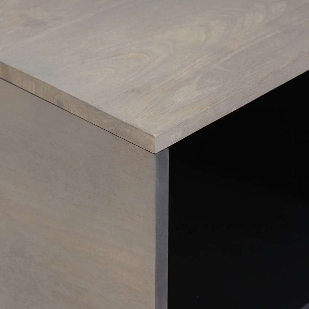 vidaXL Coffee Table Grey 80 x 50 x 40 cm Solid Mango Wood