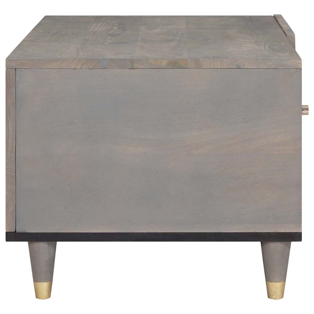 vidaXL Coffee Table Grey 80 x 50 x 40 cm Solid Mango Wood