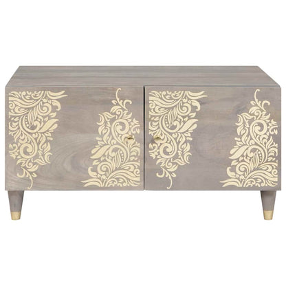 vidaXL Coffee Table Grey 80 x 50 x 40 cm Solid Mango Wood