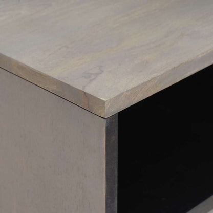 vidaXL Bedside Cabinet Grey 50 x 33 x 62 cm Solid Mango Wood