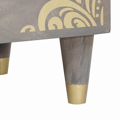 vidaXL Bedside Cabinet Grey 50 x 33 x 62 cm Solid Mango Wood