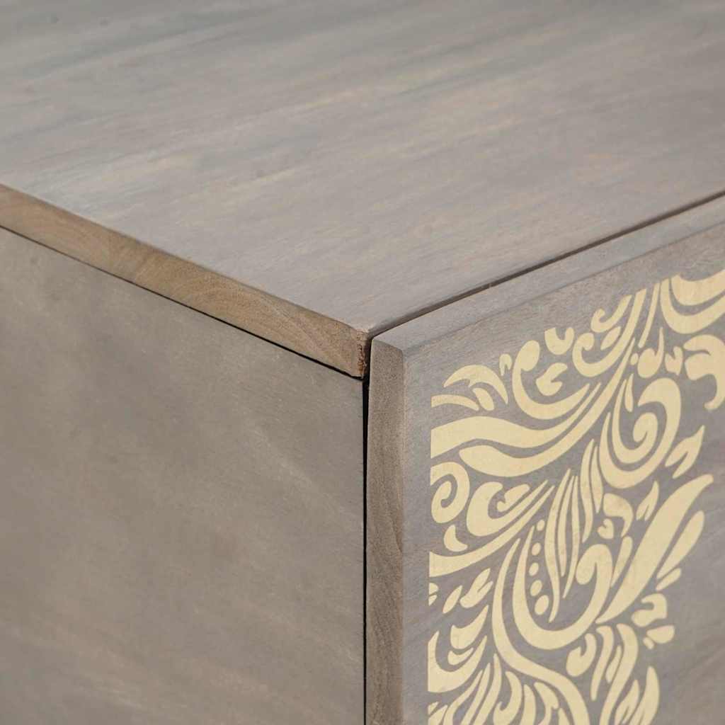 vidaXL Coffee Table Grey 100 x 54 x 40 cm Solid Mango Wood