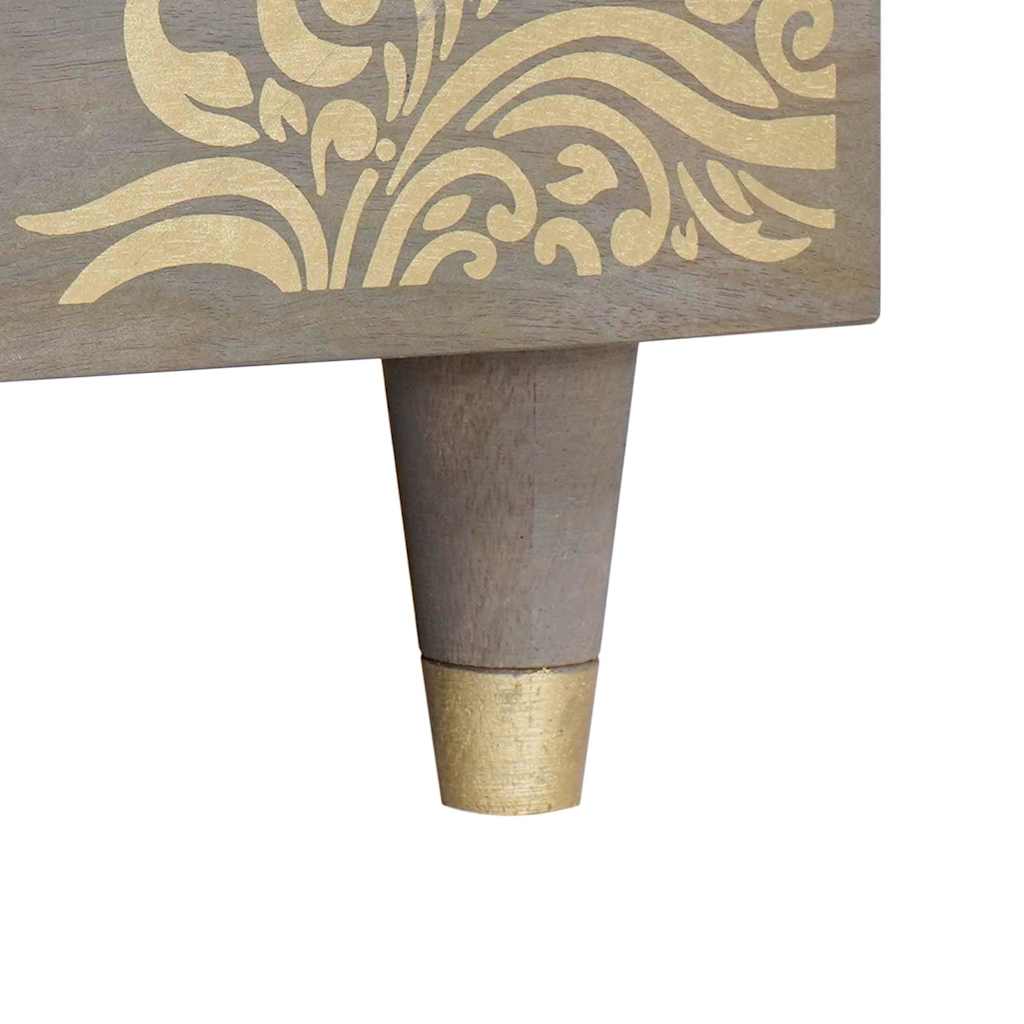 vidaXL Coffee Table Grey 100 x 54 x 40 cm Solid Mango Wood
