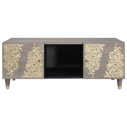 vidaXL Coffee Table Grey 100 x 54 x 40 cm Solid Mango Wood