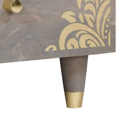 vidaXL Coffee Table with Drawer Grey 80 x 54 x 40 cm Solid Mango Wood