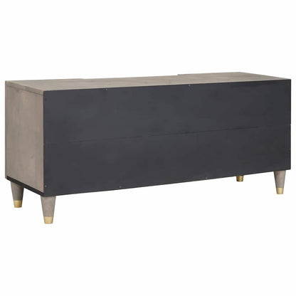 vidaXL TV Cabinet with Drawer Grey 105 x 33 x 46 cm Solid Mango Wood