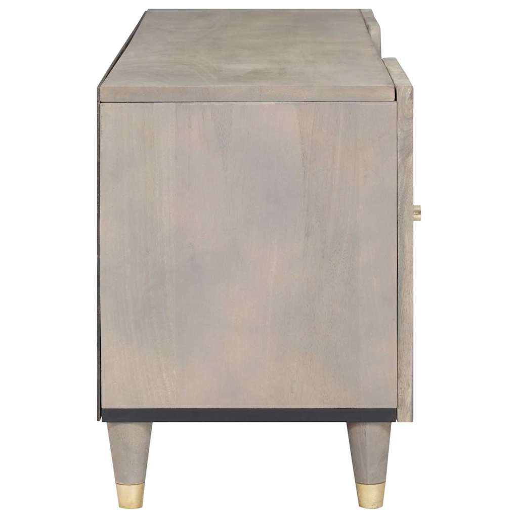 vidaXL TV Cabinet with Drawer Grey 105 x 33 x 46 cm Solid Mango Wood