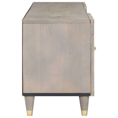 vidaXL TV Cabinet with Drawer Grey 105 x 33 x 46 cm Solid Mango Wood