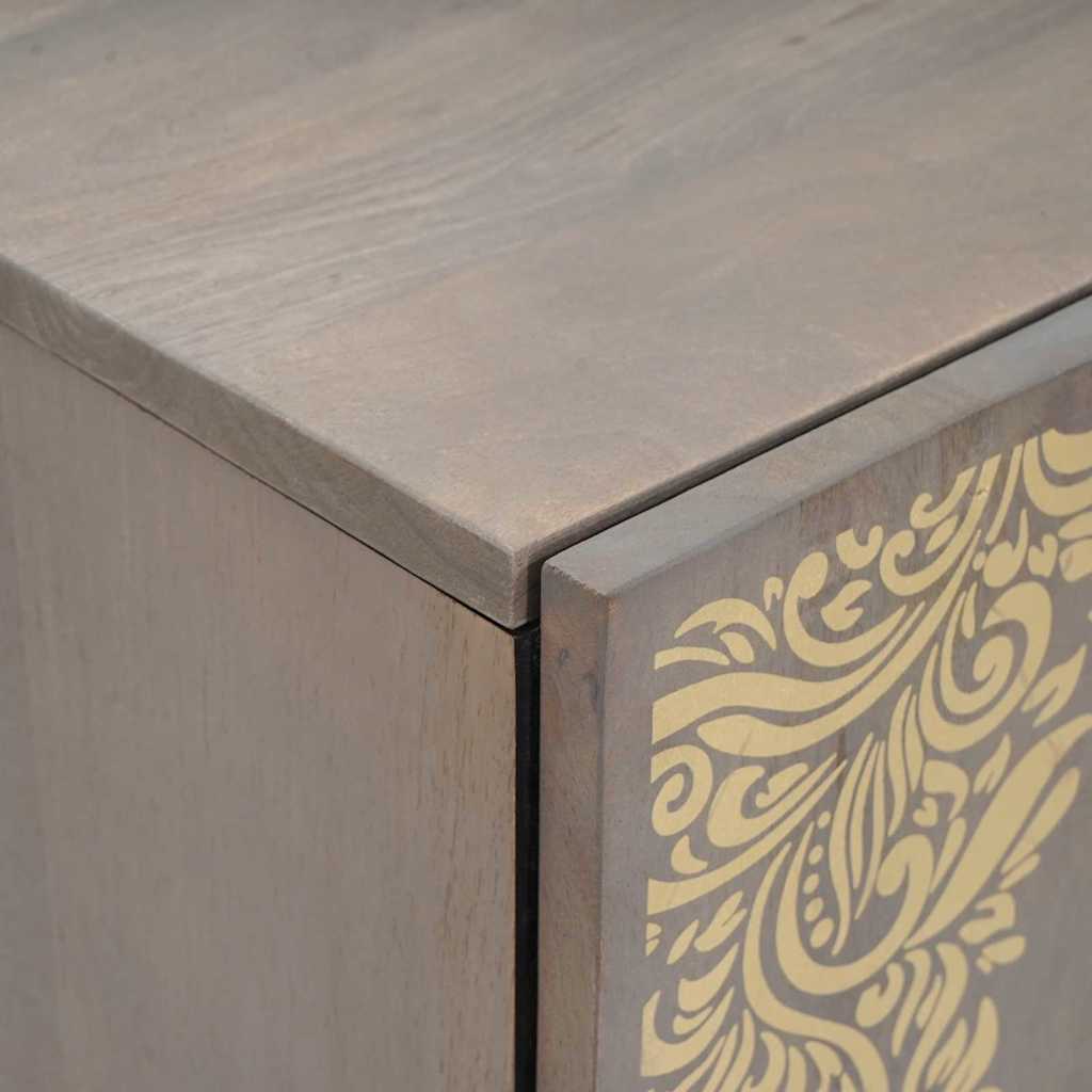 vidaXL Sink cabinet with Storage Grey 62 x 33 x 58 cm Solid Mango Wood
