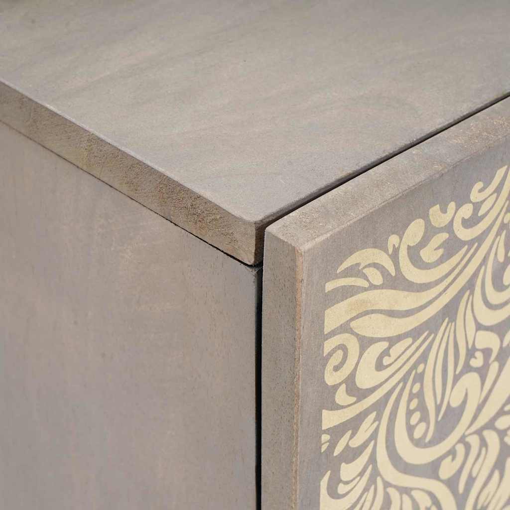 vidaXL Bathroom Cabinet Grey 38 x 33 x 58 cm Solid Mango Wood