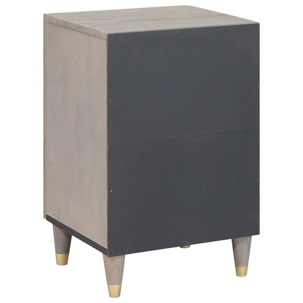 vidaXL Bathroom Cabinet Grey 38 x 33 x 58 cm Solid Mango Wood