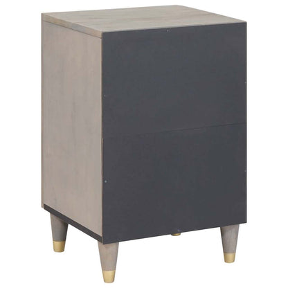 vidaXL Bathroom Cabinet Grey 38 x 33 x 58 cm Solid Mango Wood