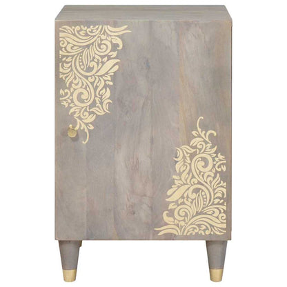 vidaXL Bathroom Cabinet Grey 38 x 33 x 58 cm Solid Mango Wood