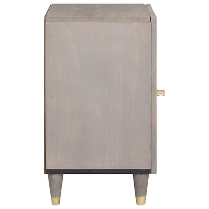 vidaXL Bathroom Cabinet Grey 38 x 33 x 58 cm Solid Mango Wood