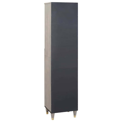 vidaXL Bathroom Cabinet Grey 38 x 33 x 160 cm Solid Mango Wood