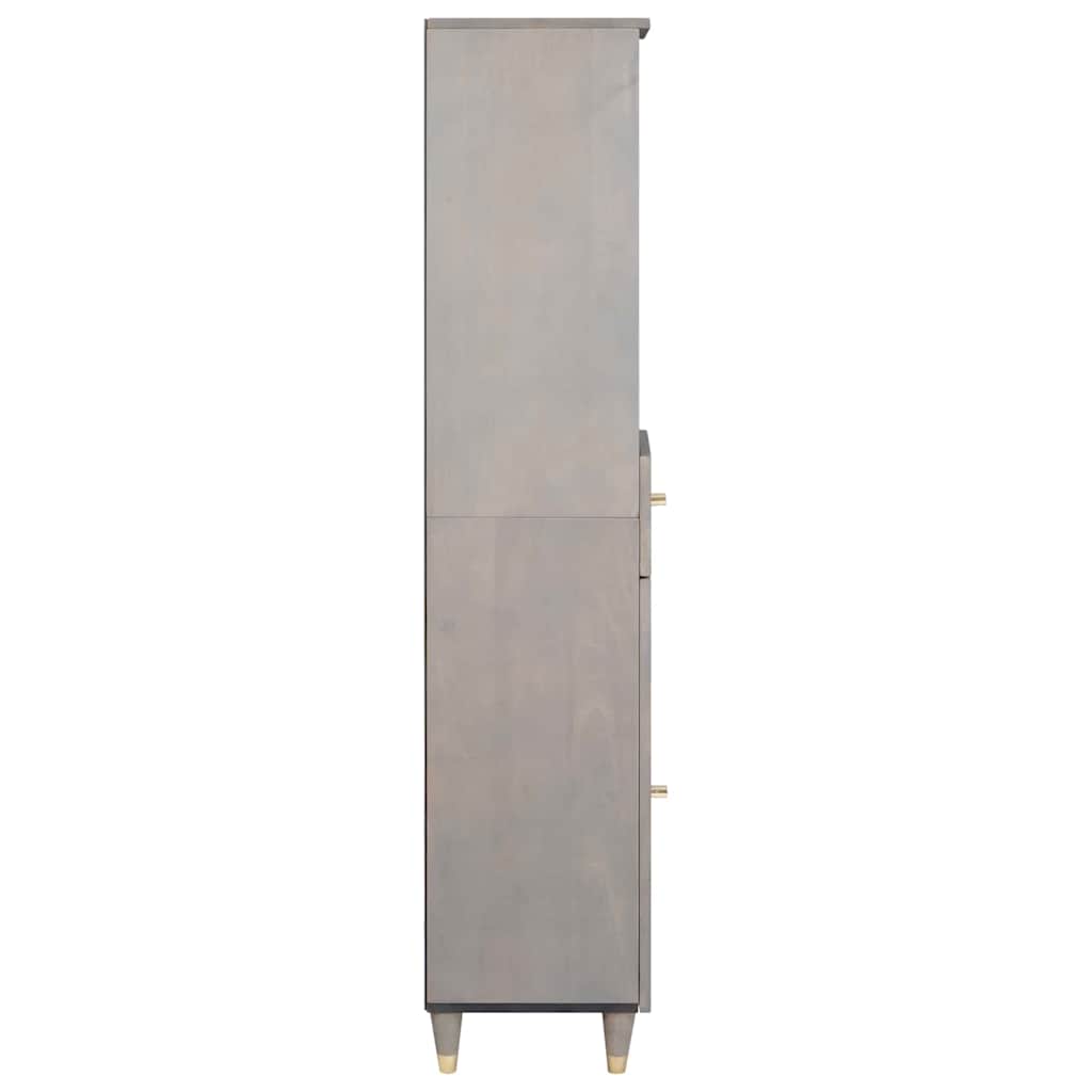 vidaXL Bathroom Cabinet Grey 38 x 33 x 160 cm Solid Mango Wood