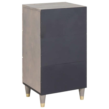 vidaXL Sideboard Grey and Gold 40 x 33 x 75 cm Solid Mango Wood