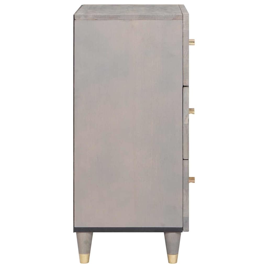 vidaXL Sideboard Grey and Gold 40 x 33 x 75 cm Solid Mango Wood