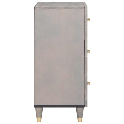 vidaXL Sideboard Grey and Gold 40 x 33 x 75 cm Solid Mango Wood