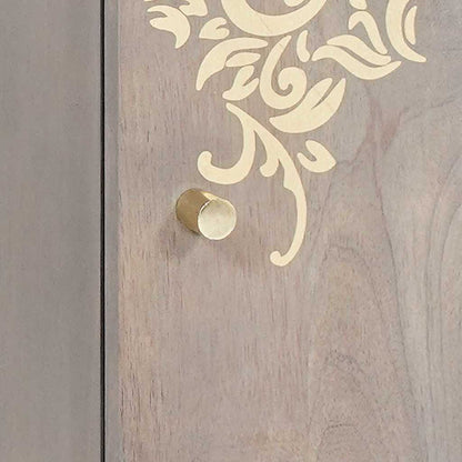 vidaXL Sideboard Grey and Gold 40 x 33 x 75 cm Solid Mango Wood