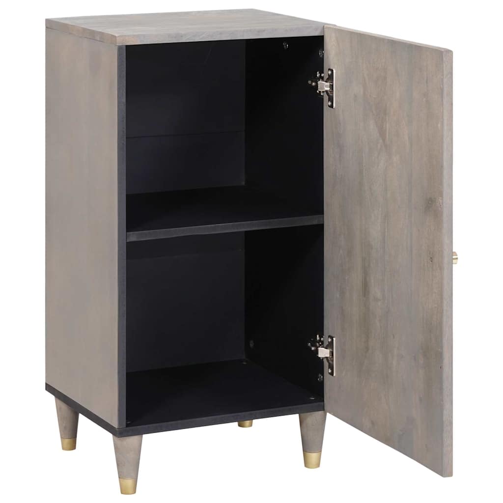 vidaXL Sideboard Grey and Gold 40 x 33 x 75 cm Solid Mango Wood