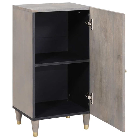 vidaXL Sideboard Grey and Gold 40 x 33 x 75 cm Solid Mango Wood