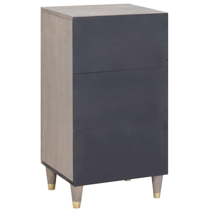 vidaXL Sideboard Grey and Gold 40 x 33 x 75 cm Solid Mango Wood