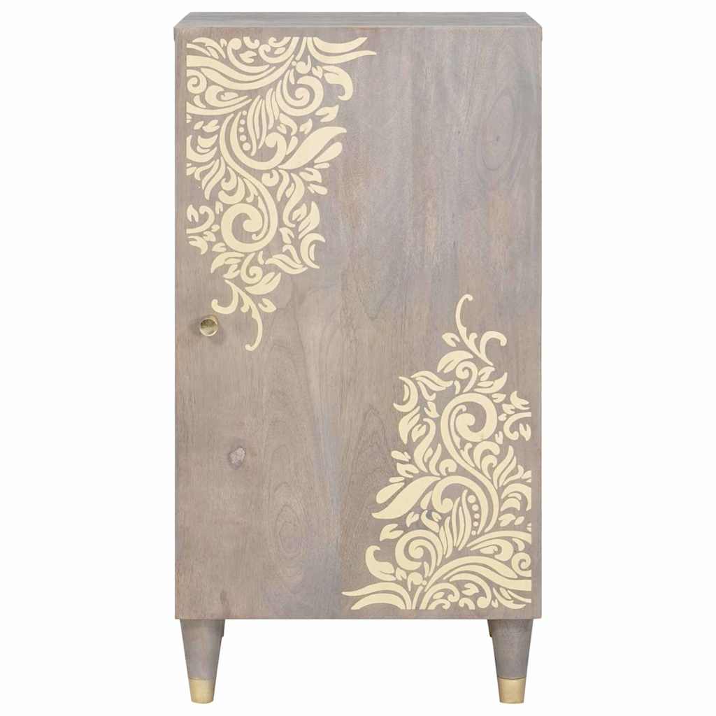 vidaXL Sideboard Grey and Gold 40 x 33 x 75 cm Solid Mango Wood