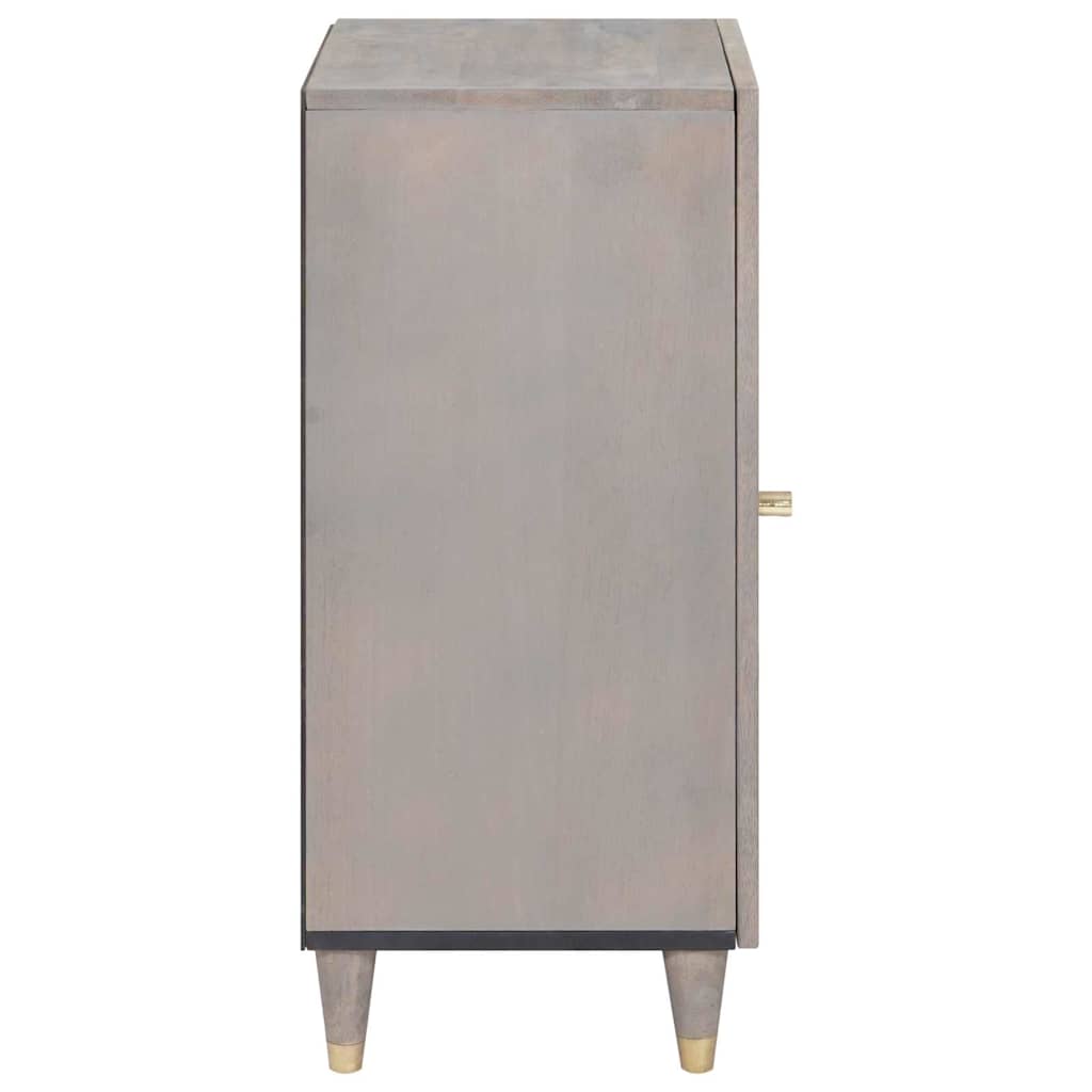 vidaXL Sideboard Grey and Gold 40 x 33 x 75 cm Solid Mango Wood