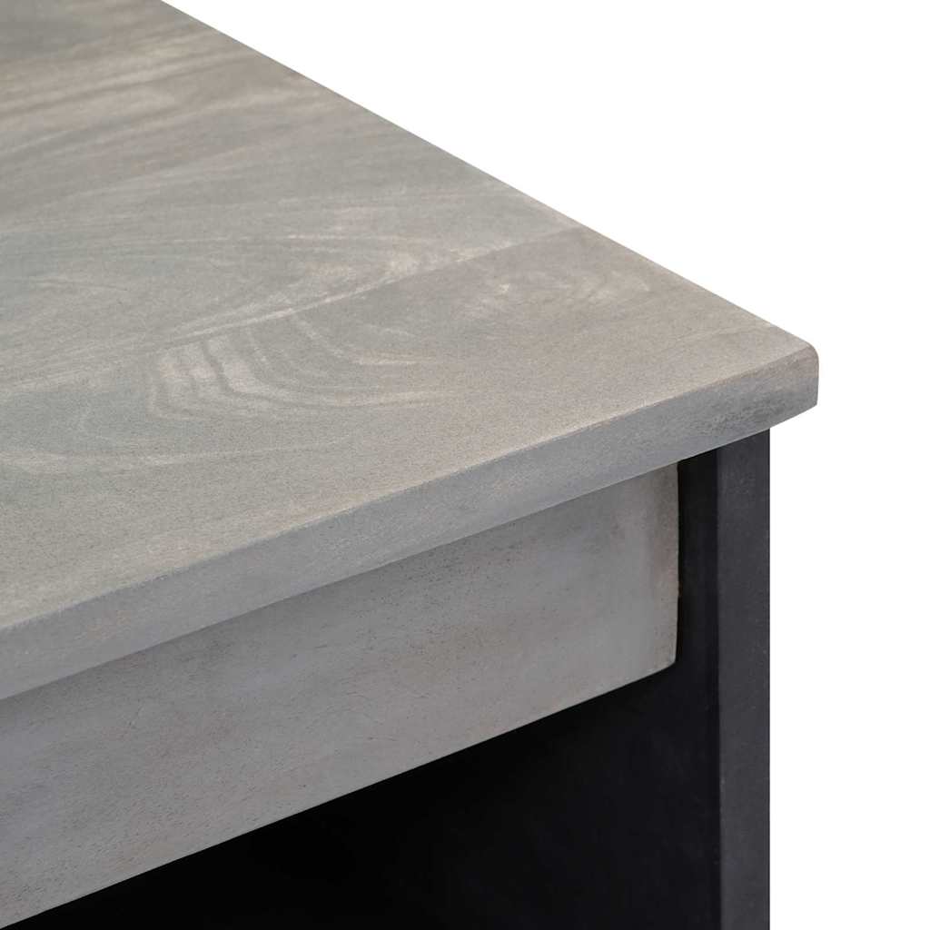 vidaXL Sideboard Grey and Gold 60 x 33 x 75 cm Solid Mango Wood