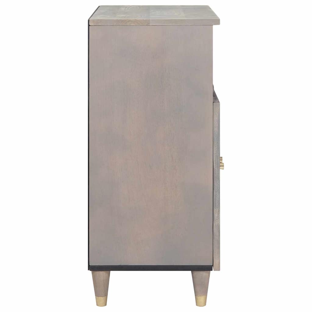 vidaXL Sideboard Grey and Gold 60 x 33 x 75 cm Solid Mango Wood