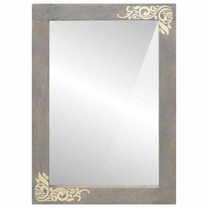 vidaXL Bathroom Mirror with Mirror Grey 70 x 50 x 2.5 cm