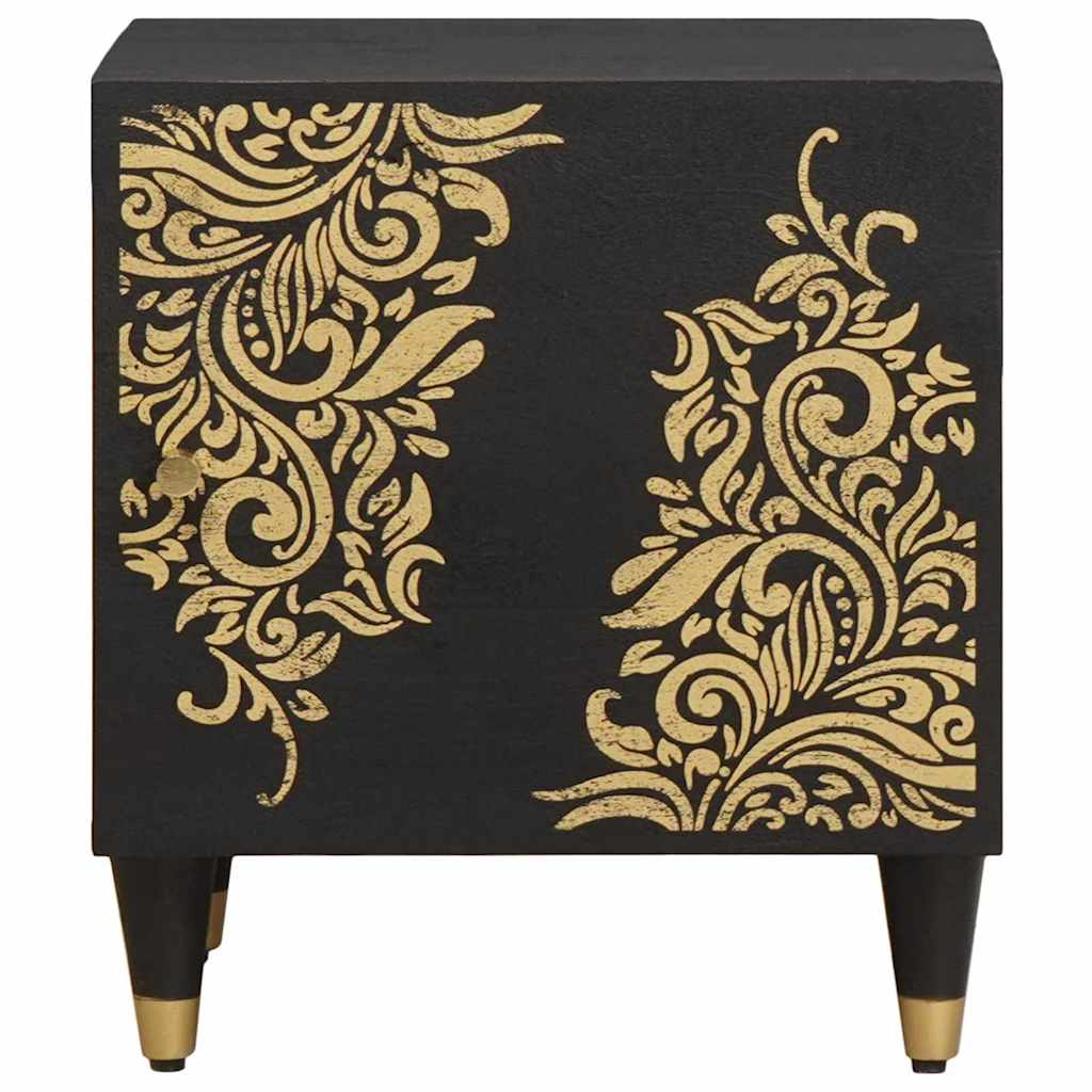 vidaXL Bedside Cabinet with Door 2 pcs Black 40 x 33 x 46 cm
