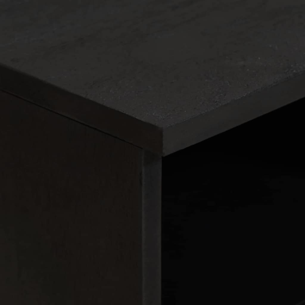 vidaXL TV Cabinet with Drawer Black 70 x 33 x 46 cm Solid Mango Wood