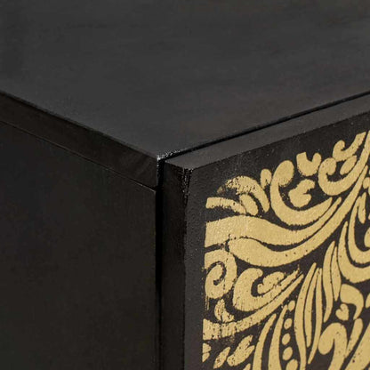 vidaXL Sideboard Black 60 x 33 x 75 cm Solid Mango Wood