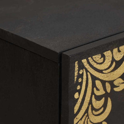 vidaXL Sideboard Black 60 x 33 x 75 cm Solid Mango Wood