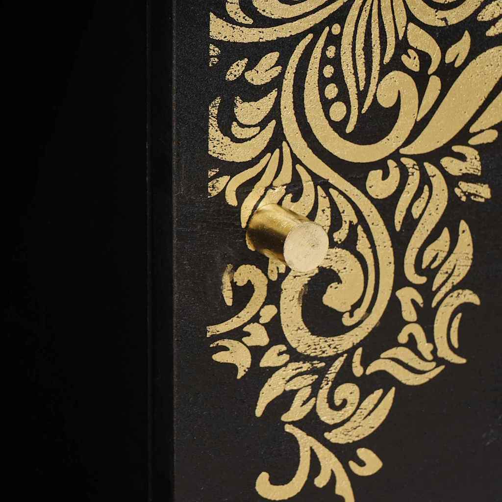 vidaXL Coffee Table Black 80 x 50 x 40 cm Solid Mango Wood