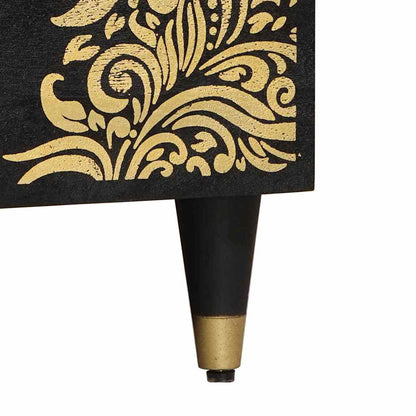 vidaXL Coffee Table Black 80 x 50 x 40 cm Solid Mango Wood