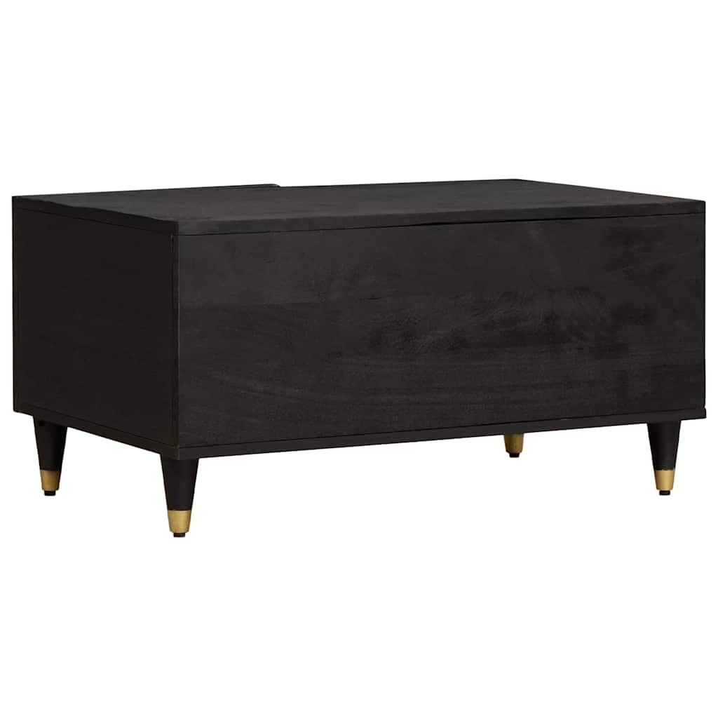 vidaXL Coffee Table Black 80 x 50 x 40 cm Solid Mango Wood