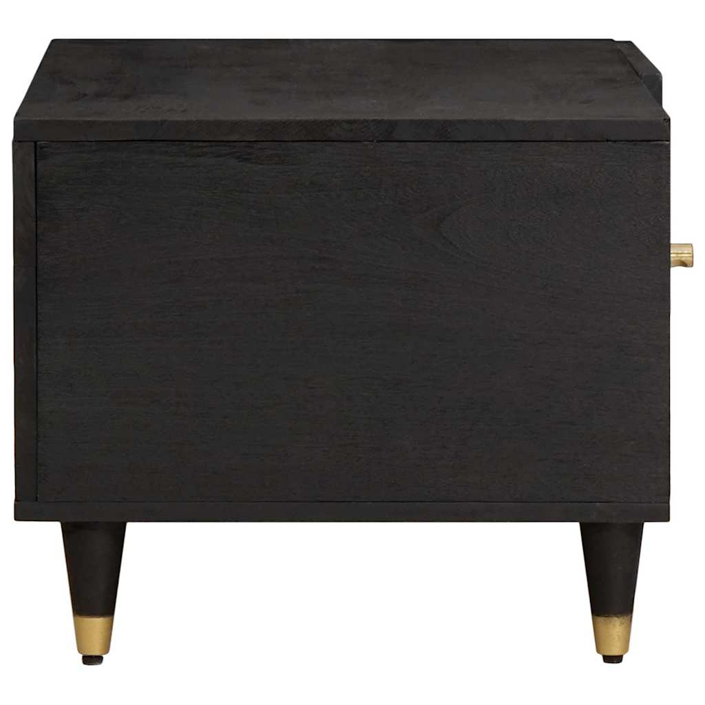 vidaXL Coffee Table Black 80 x 50 x 40 cm Solid Mango Wood