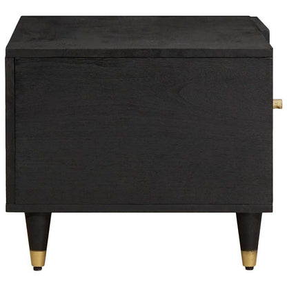vidaXL Coffee Table Black 80 x 50 x 40 cm Solid Mango Wood
