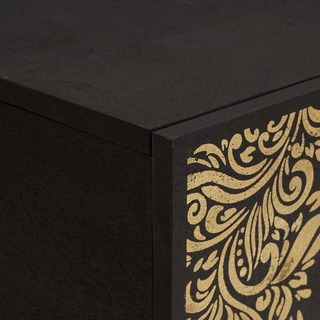 vidaXL Coffee Table Black 80 x 50 x 40 cm Solid Mango Wood