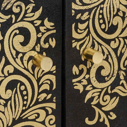 vidaXL Coffee Table Black 80 x 50 x 40 cm Solid Mango Wood