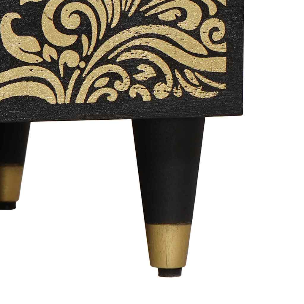 vidaXL Coffee Table Black 80 x 50 x 40 cm Solid Mango Wood