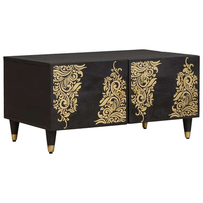 vidaXL Coffee Table Black 80 x 50 x 40 cm Solid Mango Wood