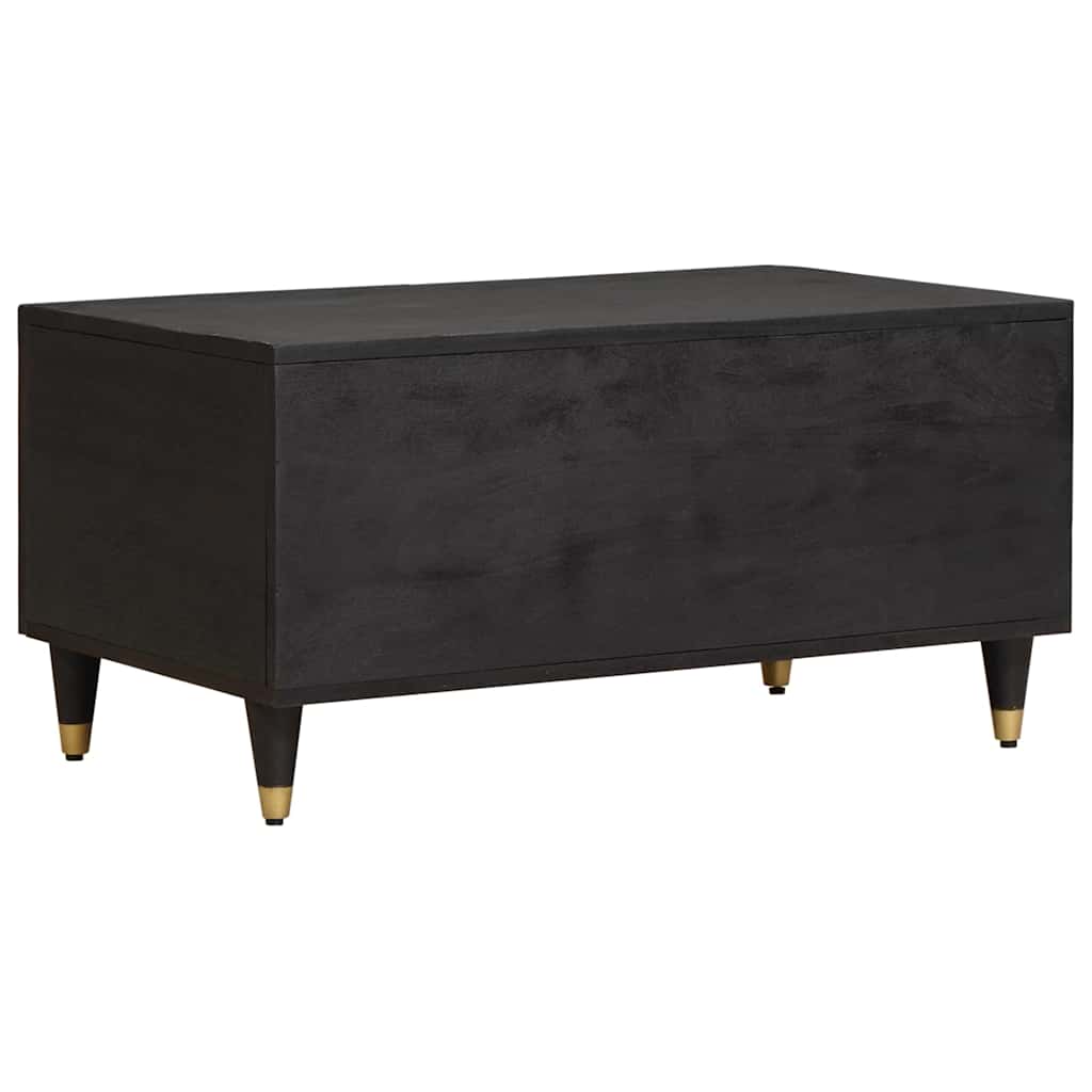 vidaXL Coffee Table Black 80 x 50 x 40 cm Solid Mango Wood