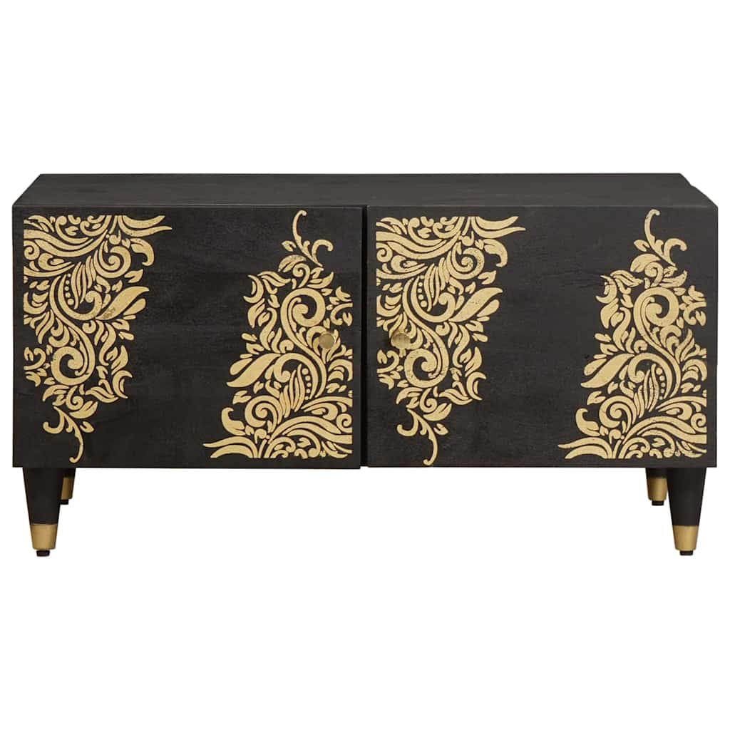 vidaXL Coffee Table Black 80 x 50 x 40 cm Solid Mango Wood