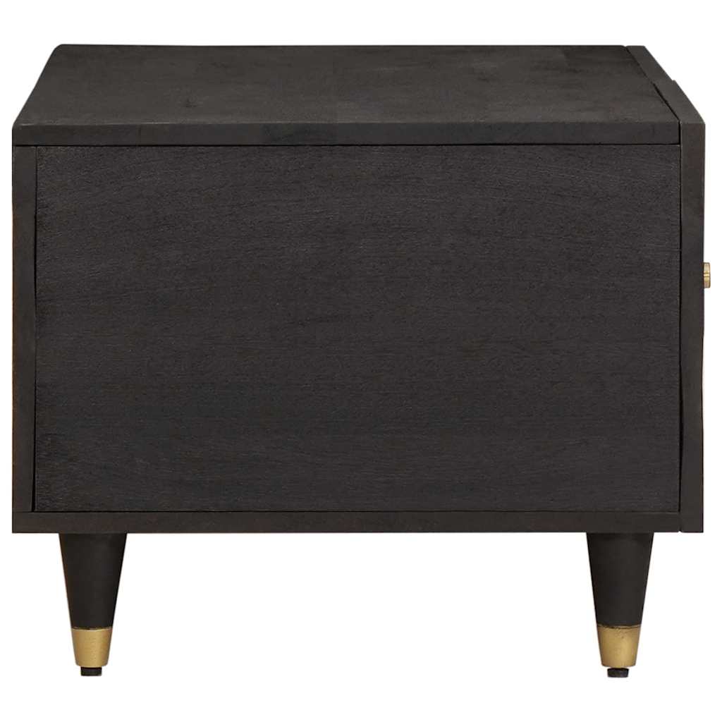 vidaXL Coffee Table Black 80 x 50 x 40 cm Solid Mango Wood