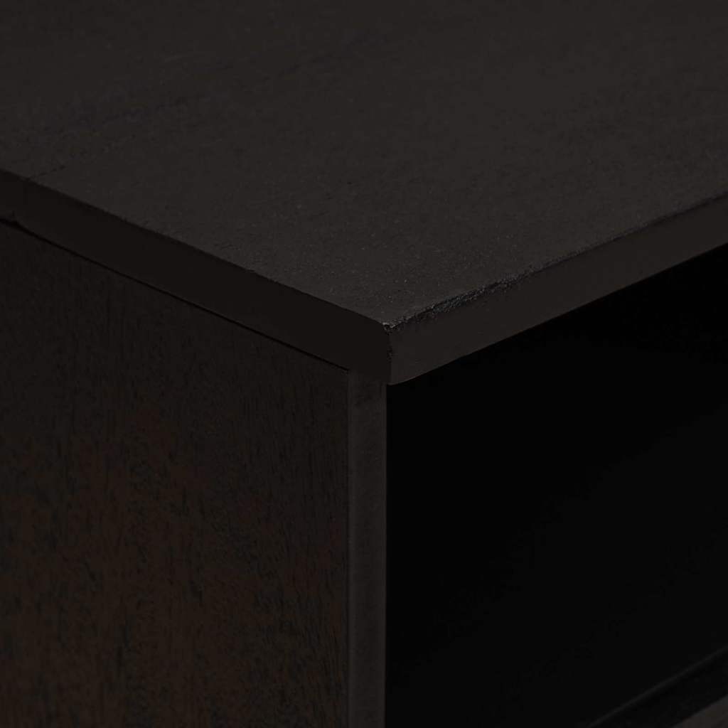 vidaXL Bedside Cabinet 2 pcs Black 40 x 33 x 46 cm Solid Mango Wood
