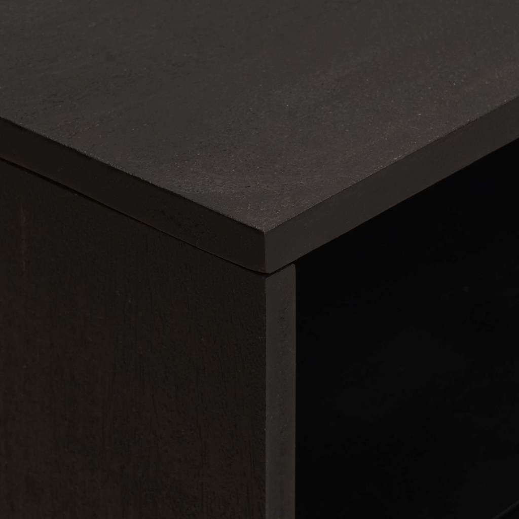 vidaXL Bedside Cabinet Black 50 x 33 x 62 cm Solid Mango Wood
